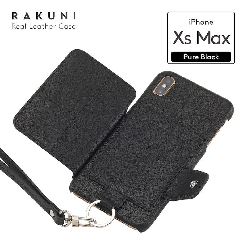 iPhone Xs Max スマホケース　手帳型　黒